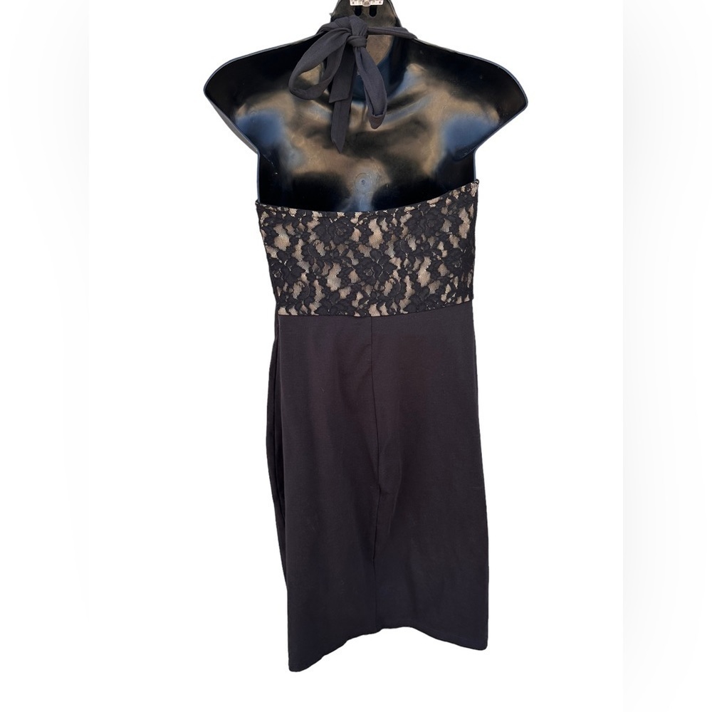 Moda International Black and Cream Lace Dress - Picture 4 of 5